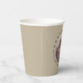 エレガントパーソナライズされた素朴Taupe写真結婚s 紙コップ (右)