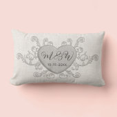 エレガントパーソナライズされた結婚ギフト枕 ランバークッション