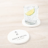 エレガントパーソナライズされた結婚コースターカスタム – モノラル コースター (側面)