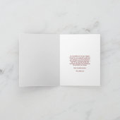 エレガントパーソナライズされた結婚サンキューカード サンキューカード (内部)