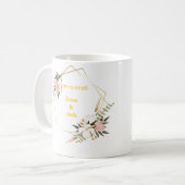 エレガントパーソナライズされた結婚フローラのマグ – カスタム コーヒーマグカップ (正面左)
