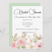 エレガントパーソナライズされた結婚ブライダルシャワー 招待状 (正面/裏面)