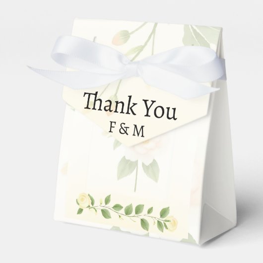 エレガントパーソナライズされた結婚式の引き出物 フェイバーボックス (正面サイド)