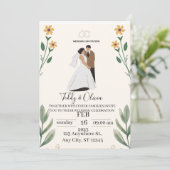 エレガントパーソナライズされた結婚式招待状 (スタンド正面)