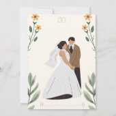 エレガントパーソナライズされた結婚式招待状 (裏面)