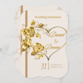 エレガントパーソナライズされた結婚式招待状 招待状 (正面/裏面)