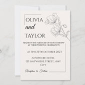 エレガントパーソナライズされた結婚式招待状 招待状 (正面)