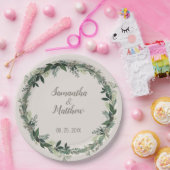 エレガントパーソナライズされた結婚木 ペーパープレート (パーティー)