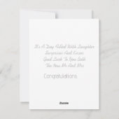 エレガントパーソナライズされた結婚祝いカード シーズンカード (裏面)