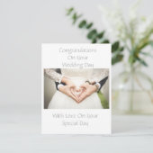 エレガントパーソナライズされた結婚祝いカード シーズンカード (スタンド正面)