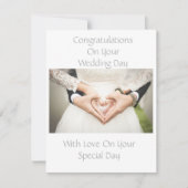 エレガントパーソナライズされた結婚祝いカード シーズンカード (正面)