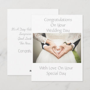 エレガントパーソナライズされた結婚祝いカード シーズンカード