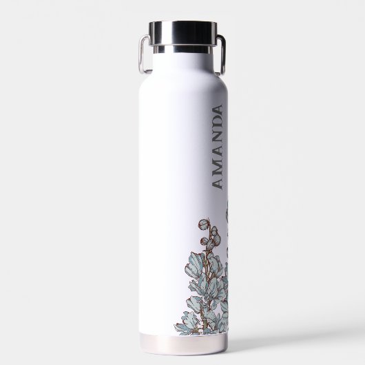 エレガントパーソナライズされた誕生日ギフト ウォーターボトル (正面)