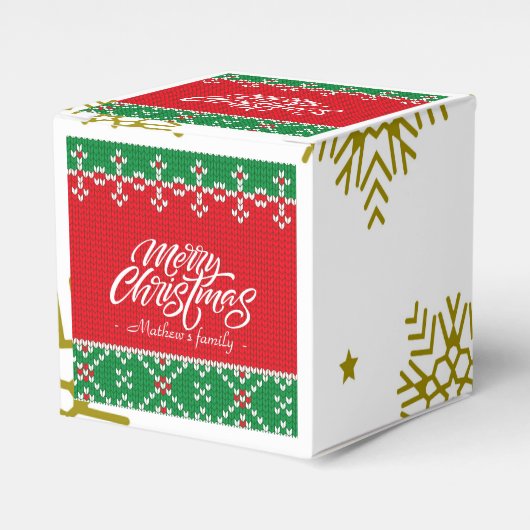 エレガントパーソナライズされた赤メリー桜 フェイバーボックス (正面サイド)