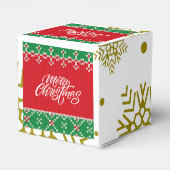 エレガントパーソナライズされた赤メリー桜 フェイバーボックス (裏面サイド)