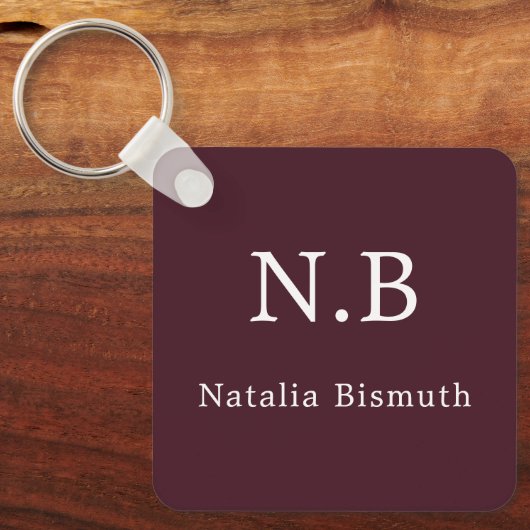 エレガントパーソナライズされた赤 キーホルダー (正面)