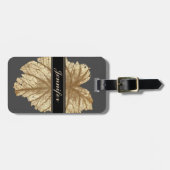 エレガントパーソナライズされた金ゴールド銀 ラゲッジタグ (正面横)