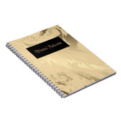 エレガントパーソナライズされた金ゴールド ノートブック (右側)