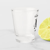 エレガントパーソナライズされた顔面女性 ショットグラス (左)