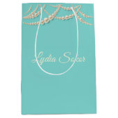 エレガントパーソナライズされた高級抱き枕 ミディアムペーパーバッグ (正面)