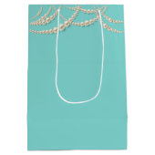 エレガントパーソナライズされた高級抱き枕 ミディアムペーパーバッグ (裏面)