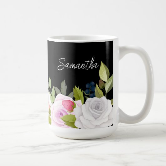 エレガントパーソナライズされた コーヒーマグカップ (右)