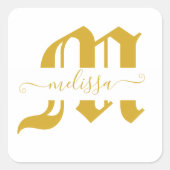 エレガントパーソナライズされた スクエアシール (正面)