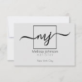 エレガントパーソナライズされた ノートカード (正面)