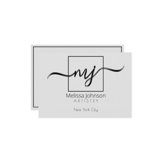 エレガントパーソナライズされた ノートカード (正面/裏面インサイチュ)