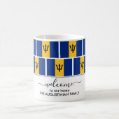 エレガントパーソナライズされたBARBADOS国旗 コーヒーマグカップ (中央)