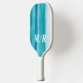 エレガントパーソナライズされたBlueグラデーション Texture ピックルボールラケット (左)