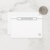 エレガントパーソナライズされたBusiness Flat Note Card ノートカード (正面/裏面インサイチュ)