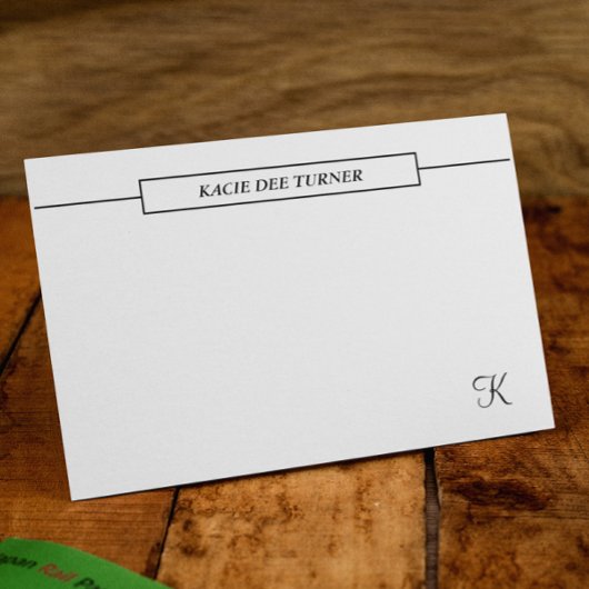 エレガントパーソナライズされたBusiness Flat Note Card ノートカード