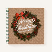 エレガントパーソナライズされたChristmas Guestbookノート ノートブック (正面)