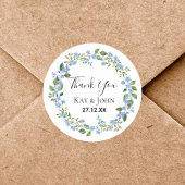 エレガントパーソナライズされたGREENARY THANKS結婚 ラウンドシール