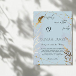 「エレガントパーティーの後は幸せに」結婚式 招待状