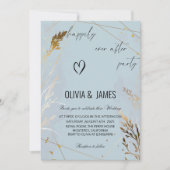 「エレガントパーティーの後は幸せに」結婚式 招待状 (正面)