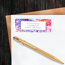 エレガントパーティーカラージェムストーン差出人住所ラベル ラベル