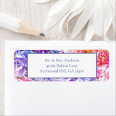 エレガントパーティーカラージェムストーン差出人住所ラベル ラベル (インサイチュ)