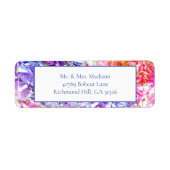 エレガントパーティーカラージェムストーン差出人住所ラベル ラベル (正面)