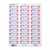 エレガントパーティーカラージェムストーン差出人住所ラベル ラベル (フルシート)