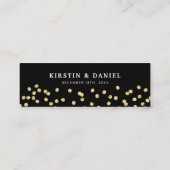 エレガントパーティーフリー飲酒券 | 黒金ゴールド スキニー名刺 (裏面)