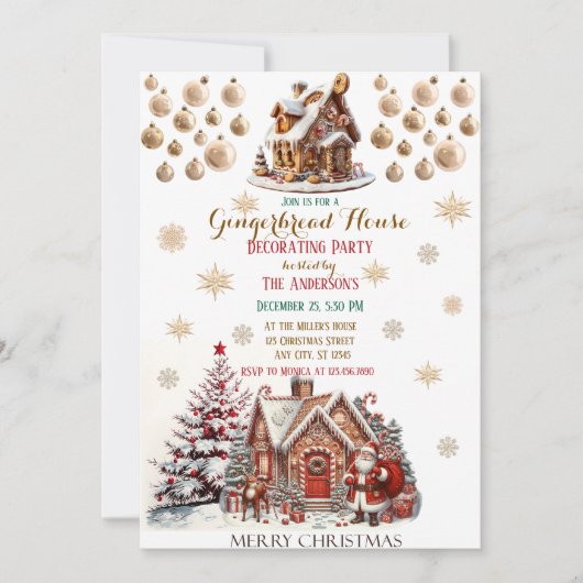 エレガントパーティーモダン 招待状 (正面)