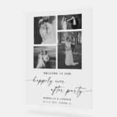 エレガントパーティー歓迎の後結婚楽しく アクリルサイン (傾斜)