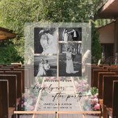 エレガントパーティー歓迎の後結婚楽しく アクリルサイン