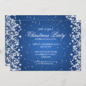エレガントパーティー スパークル ブルー 招待状 (正面/裏面)