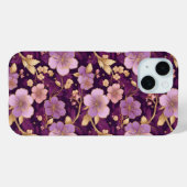 エレガントパープルアジアンフローラル Case-Mate iPhoneケース (裏面 (横))