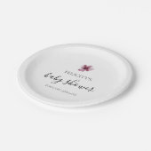 エレガントパープルガールベビーシャワー ペーパープレート (アングル)