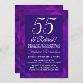 エレガントパープル55と引退のお祝いパーティー 招待状 (正面/裏面)