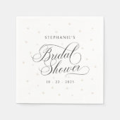 エレガントパールのブライダルシャワー スタンダードカクテルナプキン (正面)